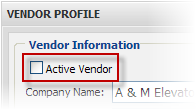 Active Vendor Checkbox Picture