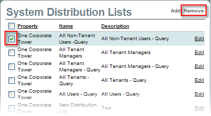 Distribution Lists