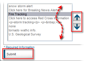 Tracking Information Order Screen