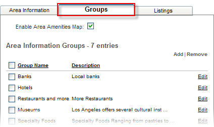 Groups Tab