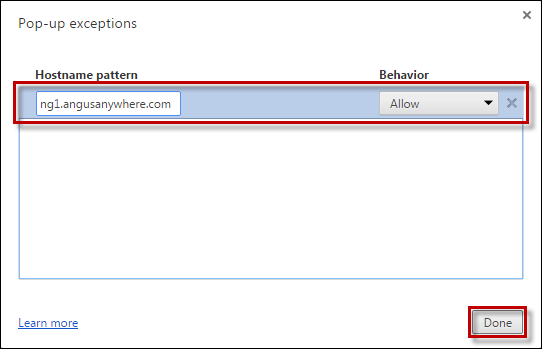 Chrome Popup Exceptions Picture