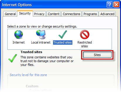 Trusted Sites Picture