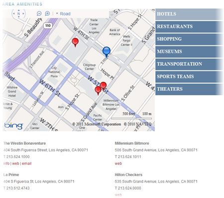 Area Amenities Map