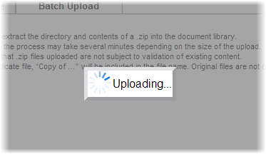 Uploading Screen