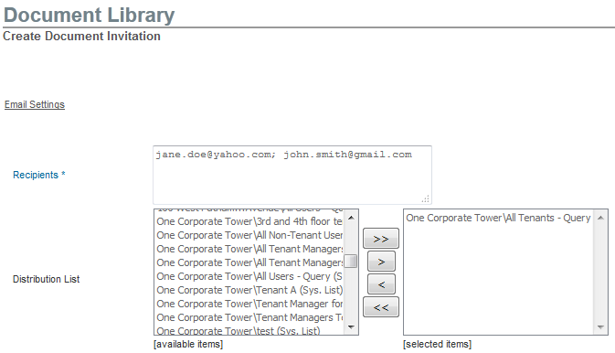 Recipients and Distribution Lists