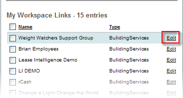 My Workspace Links